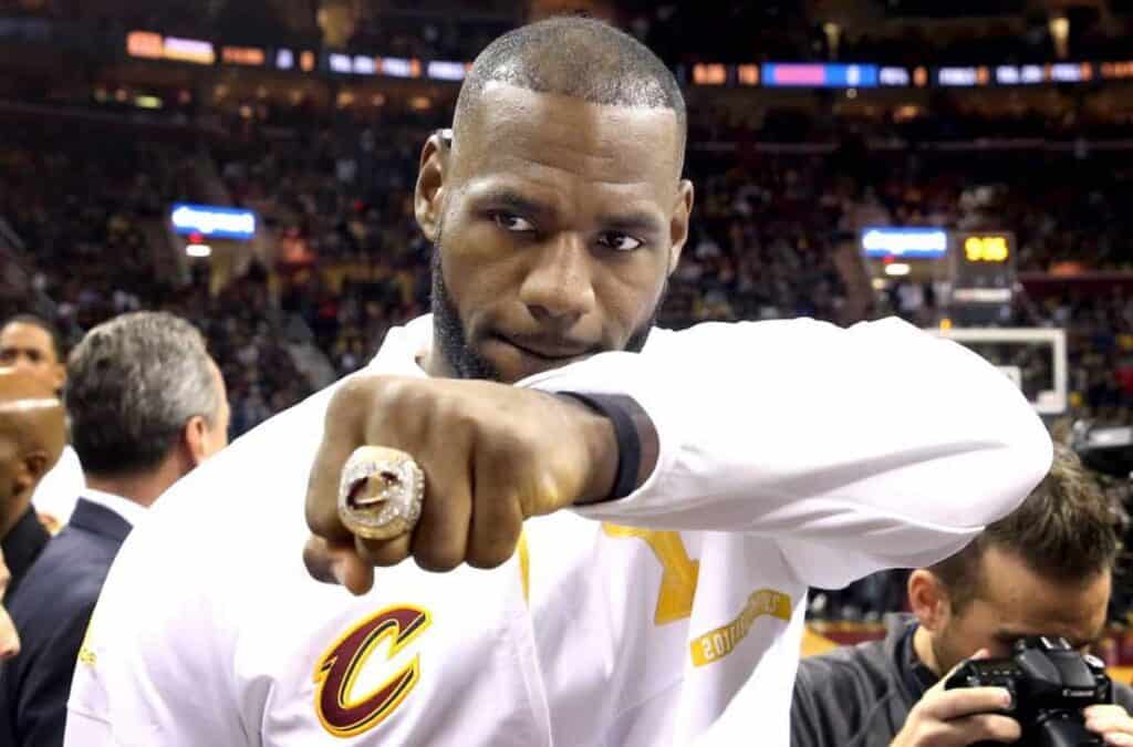 Lebron James and his NBA Championship Rings Basketball Noise Find