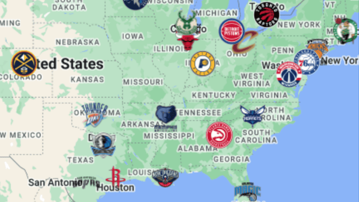 NBA Team Map